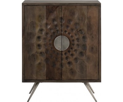 Armoire 2 Portes Ethnique Bois De Manguier Marron