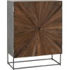 Armoire Shanil 2 Portes Bois/Metal Naturel/Gris