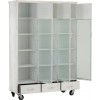 Armoire 3 Portes/3 Tiroirs Metal Blanc