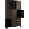 Armoire Sur Roues 9 Portes Metal Gris