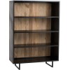 Etagere 4 Planches Metal/Bois Noir