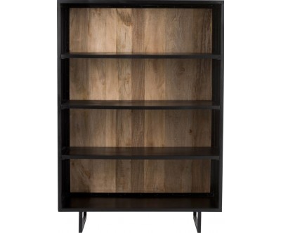 Etagere 4 Planches Metal/Bois Noir