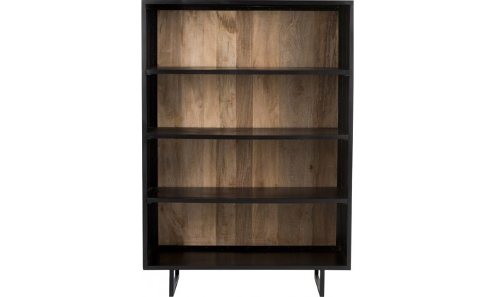 Etagere 4 Planches Metal/Bois Noir