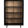 Etagere 4 Planches Metal/Bois Noir