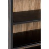 Etagere 4 Planches Metal/Bois Noir