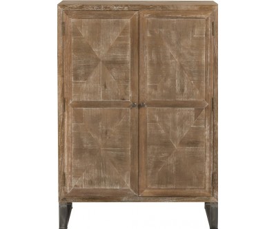 Armoire Pied Metal Teck/Metal Marron