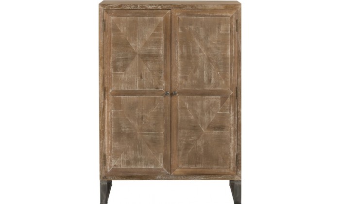 Armoire Pied Metal Teck/Metal Marron