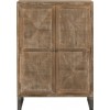 Armoire Pied Metal Teck/Metal Marron