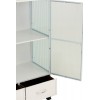 Armoire 3 Portes/2 Tiroirs Metal Blanc