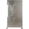 Armoire Roue 2 Tiroirs + 4 Portes Metal Argent