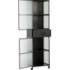 Armoire Haute 2 Portes/1 Tiroir Metal Noir