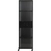 Armoire Haute 2 Portes/1 Tiroir Metal Noir