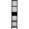 Armoire Haute 2 Portes/1 Tiroir Metal Noir