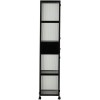 Armoire Haute 2 Portes/1 Tiroir Metal Noir