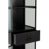 Armoire Haute 2 Portes/1 Tiroir Metal Noir