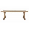 Table à manger en chêne de couleur gris pétrole DELUXUS