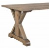 Table à manger en chêne de couleur gris pétrole DELUXUS