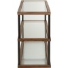 Console 3 Niveaux Verre/Bois Marron