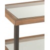 Console 3 Niveaux Verre/Bois Marron