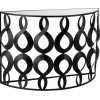 Console Marie 1/2 Lune Metal/Verre Noir