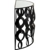 Console Marie 1/2 Lune Metal/Verre Noir