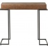 Console 2 Tiroirs Bois/Metal Marron