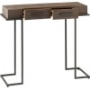 Console 2 Tiroirs Bois/Metal Marron