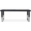 Table à manger argent design en acier silver avec allonge 195(265) Blackbone