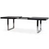 Table à manger argent design en acier silver avec allonge 195(265) Blackbone