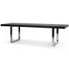 Table à manger argent design en acier silver avec allonge 195(265) Blackbone