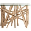 Console Rectangulaire Branches Bois/Verre Naturel