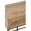 Console 3 Tiroirs Rotin Tisse Bois De Manguier Naturel