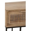 Console 3 Tiroirs Rotin Tisse Bois De Manguier Naturel