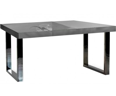 Table à manger en miroir verre anthracite CROMA