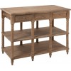 Console 3 Tiroirs Rotin Tisse Bois De Manguier Naturel