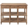 Console 3 Tiroirs Rotin Tisse Bois De Manguier Naturel