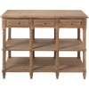 Console 3 Tiroirs Rotin Tisse Bois De Manguier Naturel