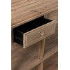 Console 3 Tiroirs Rotin Tisse Bois De Manguier Naturel