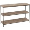 Console 3 Planches Teck/Metal Marron