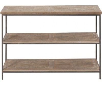 Console 3 Planches Teck/Metal Marron