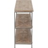 Console 3 Planches Teck/Metal Marron