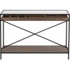 Console Tiroir Compartimente Bois/Metal Marron