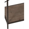 Console Tiroir Compartimente Bois/Metal Marron