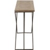 Console Pied Croix Teck/Metal Marron