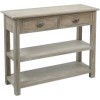 Console 2 Tiroirs Bois Grey W