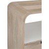 Console 3 Tiroirs Retro Bois Naturel/Blanc 105X35X100Cm