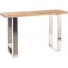 Console Rectangulaire Bois/Metal Naturel/Argent 120X36X76Cm