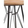 Table De Bar Bistro Metal/Bois Naturel/Noir