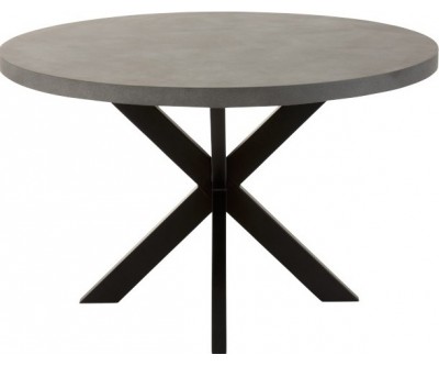 Table Bar Rond Bois/Metal Naturel/Noir