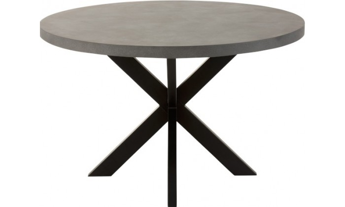 Table Bar Rond Bois/Metal Naturel/Noir